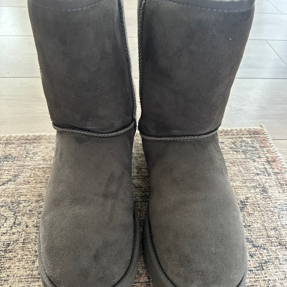 UGG Charcoal Suede Boots